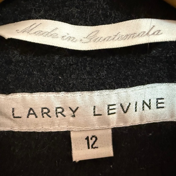 Larry Levine Dark Charcoal,Wool & Cashmere Blend Coat - Size 12 - Picture 9 of 11